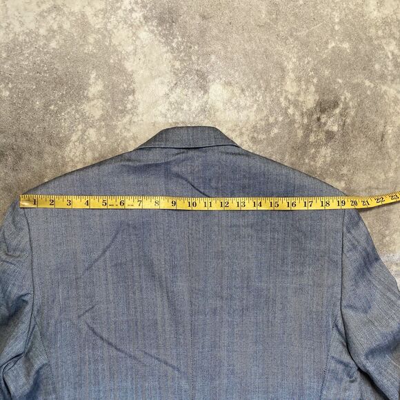 Ralph Lauren Blazer Mens 42L Silk Wool Blend Blue Single Breasted Single Vent - Picture 4 of 10